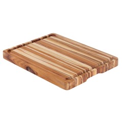 TABLA DE CORTE PREMIUM: MADERA DE TECA MOD.LINEAS 50X38Xh4cm. Ref.13089351