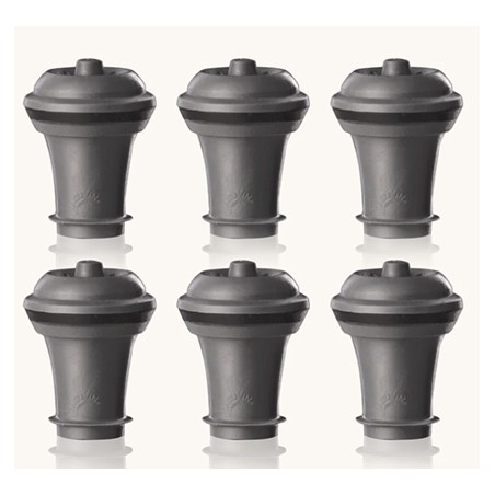 VACUVIN: TAPONES DE VACIO GRIS (Set 6 Uds.) Ref.0886360