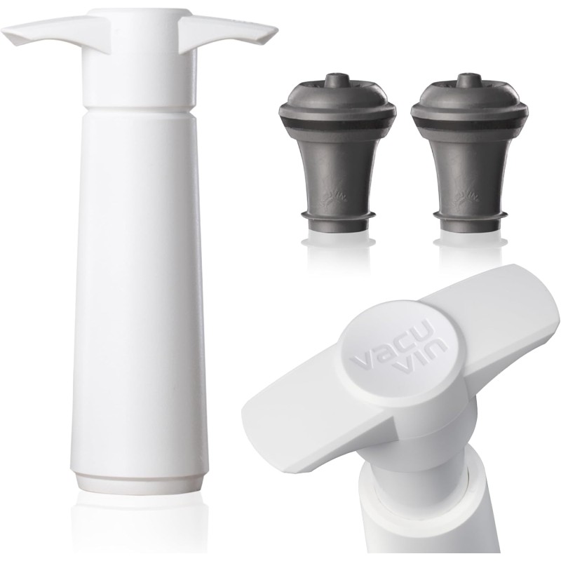 VACUVIN: BOMBA VACIO BLANCA   2 TAPONES Ref.0981260
