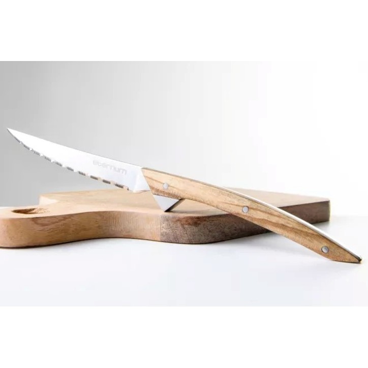 ETERNUM: CUCHILLO DE CARNE VERTICAL - MADERA DE OLIVO - 240mm. - Ref.778-O ETERNUM: CUCHILLO DE CARNE VERTICAL - MADERA DE OLIVO - 240mm. - Ref.778-O