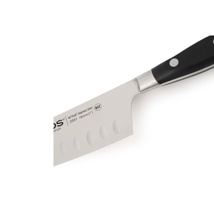 SERIE RIVIERA NEGRO ARCOS: CUCHILLO ROCKING SANTOKU 180mm. Ref.233100