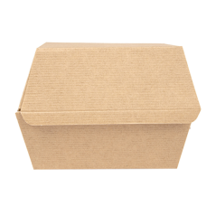 ECOLINE CARTON: HAMBURGUESA CAJA KRAFT EXTRA ALTA 150X140Xh95mm. (50 uds.) Ref.234.17