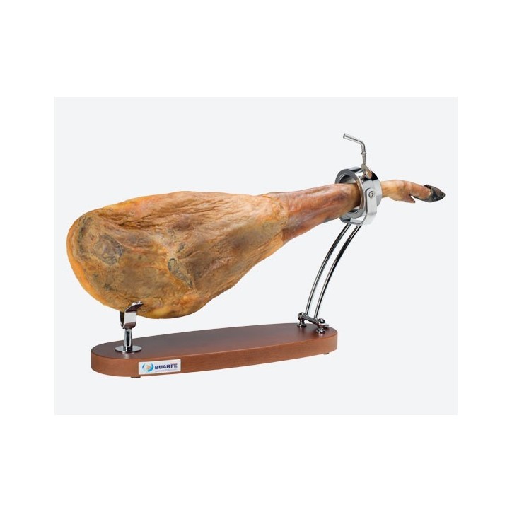 BUARFE: SOPORTE JAMONERO JABUGO PLEGABLE HAYA LACADO NOGAL Ref.8136