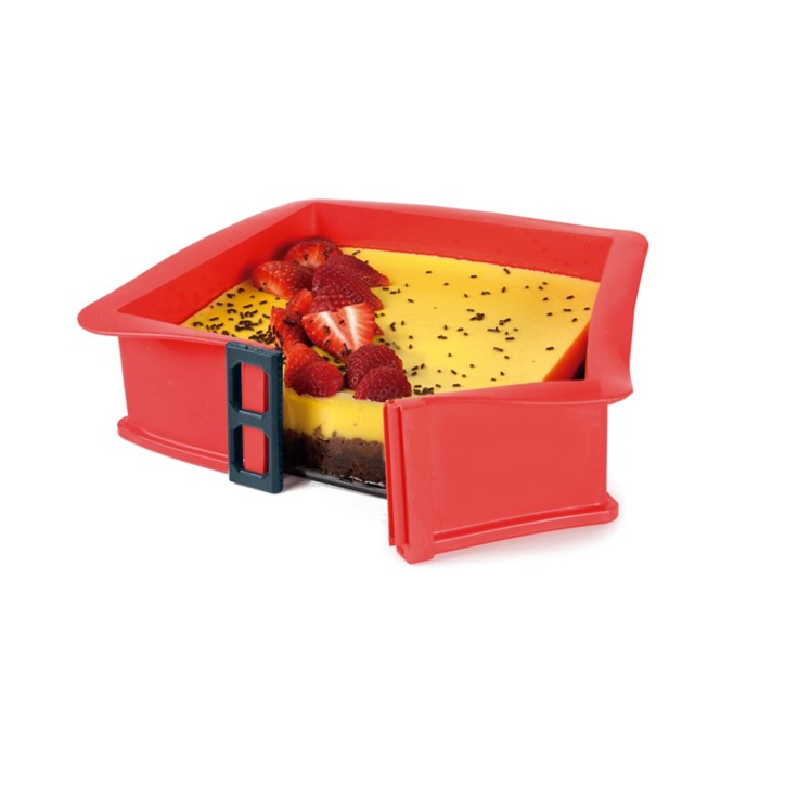 MOLDE SILICONA IBILI: DESMONTABLE 25X25Xh7 5cm. - ROJO - Ref.875800 MOLDE SILICONA IBILI: DESMONTABLE 25X25Xh7 5cm. - ROJO - Ref.875800