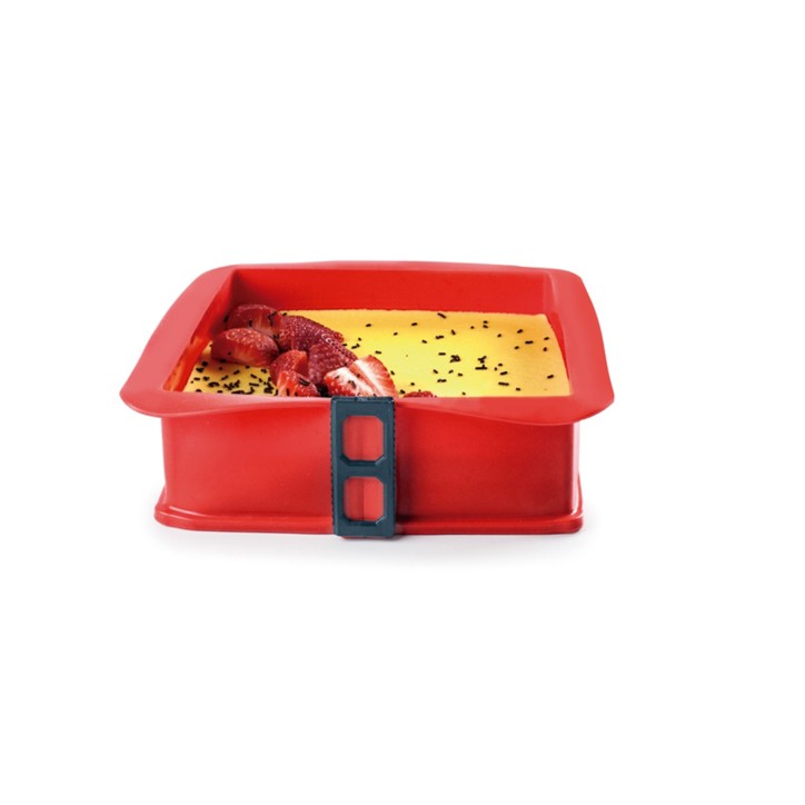 MOLDE SILICONA IBILI: DESMONTABLE 25X25Xh7 5cm. - ROJO - Ref.875800 MOLDE SILICONA IBILI: DESMONTABLE 25X25Xh7 5cm. - ROJO - Ref.875800