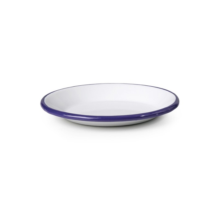 MINIATURA METAL: PLATILLO Ø12cm. VINTAGE BLANCO CON BORDE AZUL Ref.905612 MINIATURA METAL: PLATILLO Ø12cm. VINTAGE BLANCO CON BORDE AZUL Ref.905612
