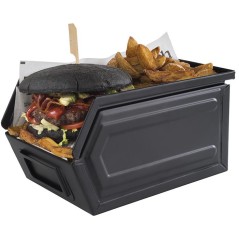 CAJA METALICA  APILABLE TIPO INDUSTRIAL MULTISERVICIO 23X23Xh13cm. Ref.40676