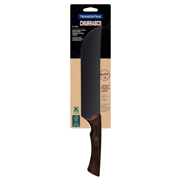 TRAMONTINA BLACK COLLECTION: CUCHILLO CARNE 20cm. Ref.22843108 TRAMONTINA BLACK COLLECTION: CUCHILLO CARNE 20cm. Ref.22843108