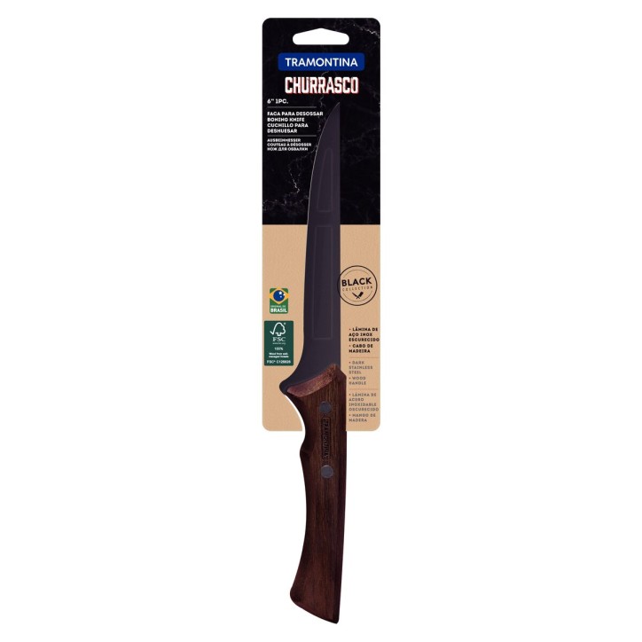 TRAMONTINA BLACK COLLECTION: CUCHILLO DESHUESAR 15cm. Ref.22840106 TRAMONTINA BLACK COLLECTION: CUCHILLO DESHUESAR 15cm. Ref.22840106