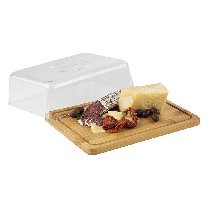 BANDEJA DE BAMBOO CON CUPULA RECTANGULAR 24X18 5Xh8Cm. Ref.00820 BANDEJA DE BAMBOO CON CUPULA RECTANGULAR 24X18 5Xh8Cm. Ref.00820