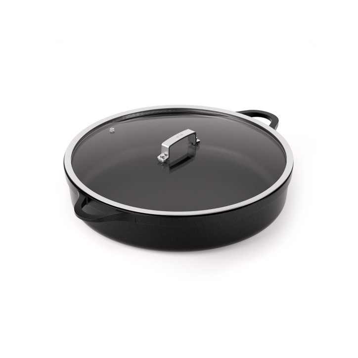 BLACK VALIRA PREMIUM: CAZUELA BAJA TAPA DE VIDRIO DE Ø20cm. A Ø40cm. BLACK VALIRA PREMIUM: CAZUELA BAJA TAPA DE VIDRIO DE Ø20cm. A Ø40cm.