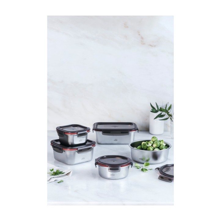 HERMETICO INOX: 14X14Xh7cm. 650ml. ACERO INOX 18 10 Ref.64613 HERMETICO INOX: 14X14Xh7cm. 650ml. ACERO INOX 18 10 Ref.64613