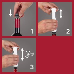 VACUVIN: BOMBA VACIO BLANCA   2 TAPONES Ref.0981260