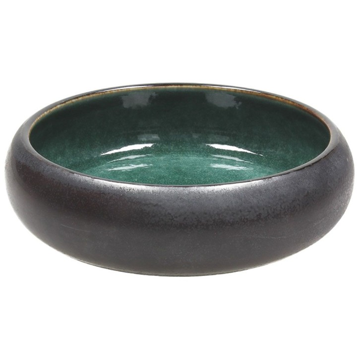 PLATO GRAN CHEF: ELIPSE PLATO CUENCO NEGRO Y VERDE Ø20cm. Ref.EP104208094