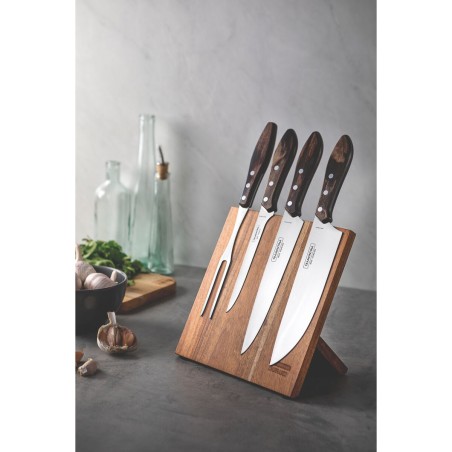 TRAMONTINA: JUEGO DE CUCHILLOS CON SOPORTE MAGENETICO - 5 PIEZAS - Ref.21198 981