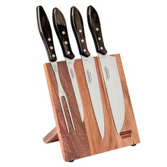 TRAMONTINA: JUEGO DE CUCHILLOS CON SOPORTE MAGENETICO - 5 PIEZAS - Ref.21198 981
