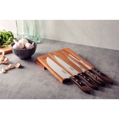 TRAMONTINA: JUEGO DE CUCHILLOS CON SOPORTE MAGENETICO - 5 PIEZAS - Ref.21198 981
