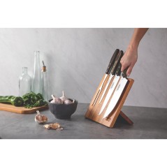TRAMONTINA: JUEGO DE CUCHILLOS CON SOPORTE MAGENETICO - 5 PIEZAS - Ref.21198 981
