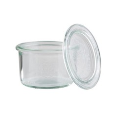MINIATURA CRISTAL: TARRITO CRISTAL CON TAPA WECK 200ml. (12uni.) Ref.82345
