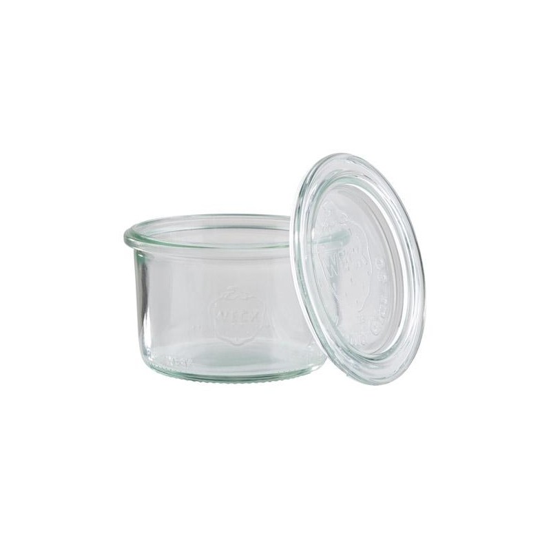 MINIATURA CRISTAL: TARRITO CRISTAL CON TAPA WECK 200ml. (12uni.) Ref.82345