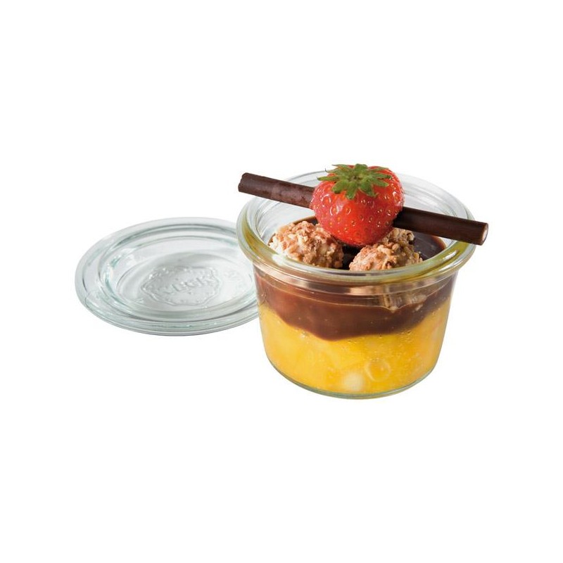 MINIATURA CRISTAL: TARRITO CON TAPA WECK 80ml. (12uni.) Ref.82310