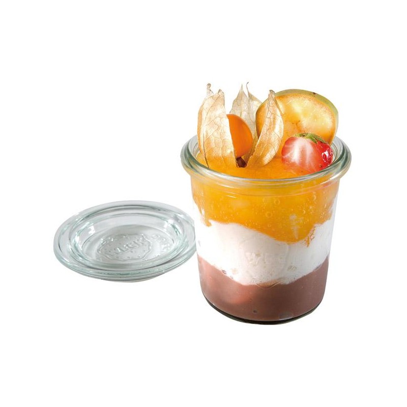 MINIATURA CRISTAL: TARRITO CRISTAL CON TAPA WECK 140ml. (12uni.) Ref.82312