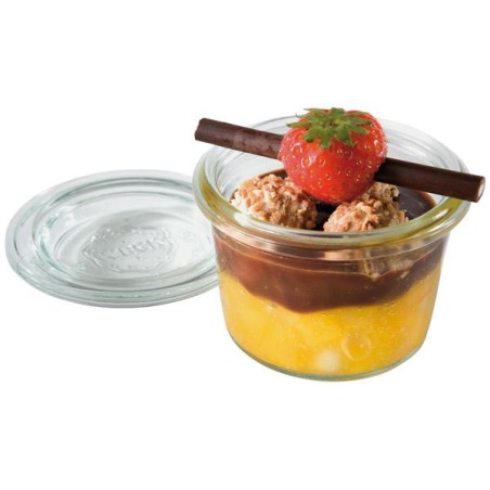 MINIATURA CRISTAL: TARRITO CON TAPA WECK 80ml. (12uni.) Ref.82310