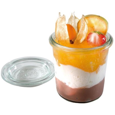 MINIATURA CRISTAL: TARRITO CRISTAL CON TAPA WECK 140ml. (12uni.) Ref.82312