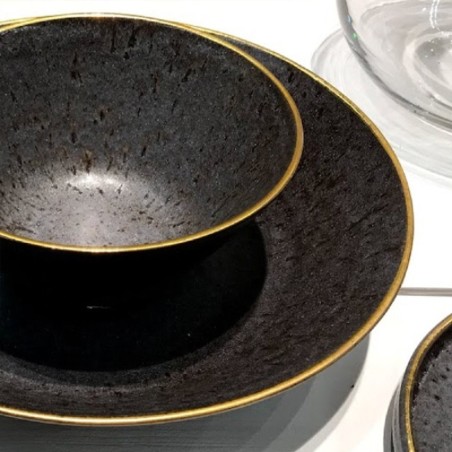 CASA ALEGRE: PLATO HONDO Ø23cm. Gold Stone Ref.37004664