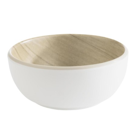 MINIATURA MELAMINA: CUENCO FRIDA BLANCO MADERA Ø8 5Xh3 5cm. 0 1 Ltrs. Ref.84930