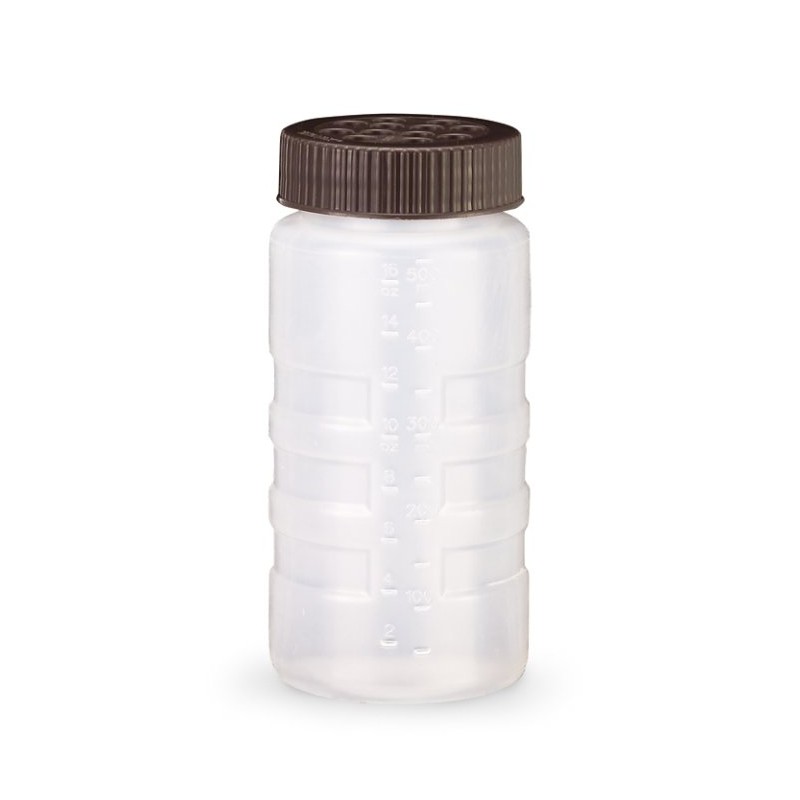 ESPECIERO PP TRANSPARENTE TAPA MARRON AGUJERO 0 94cm. Ref.4961-1301