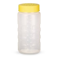 ESPECIERO PP TRANSPARENTE TAPA AMARILLA AGUJERO 0 46cm. Ref.4961-1308