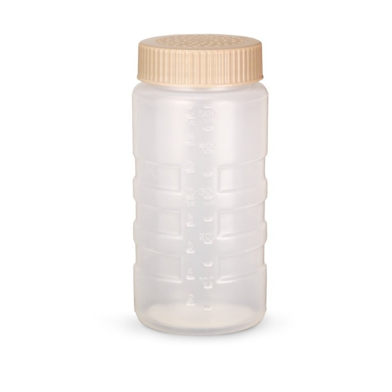 ESPECIERO PP TRANSPARENTE TAPA BEIGE AGUJERO 0 25cm. Ref.4961-1332