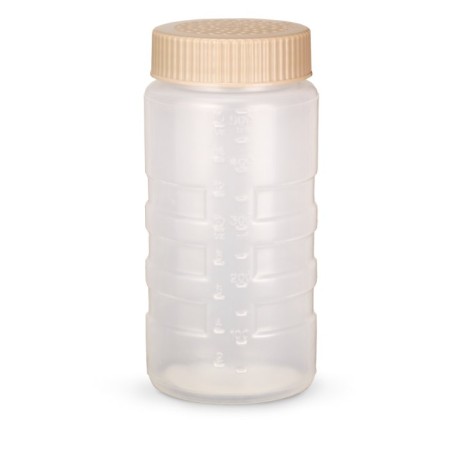 ESPECIERO PP TRANSPARENTE TAPA BEIGE AGUJERO 0 25cm. Ref.4961-1332