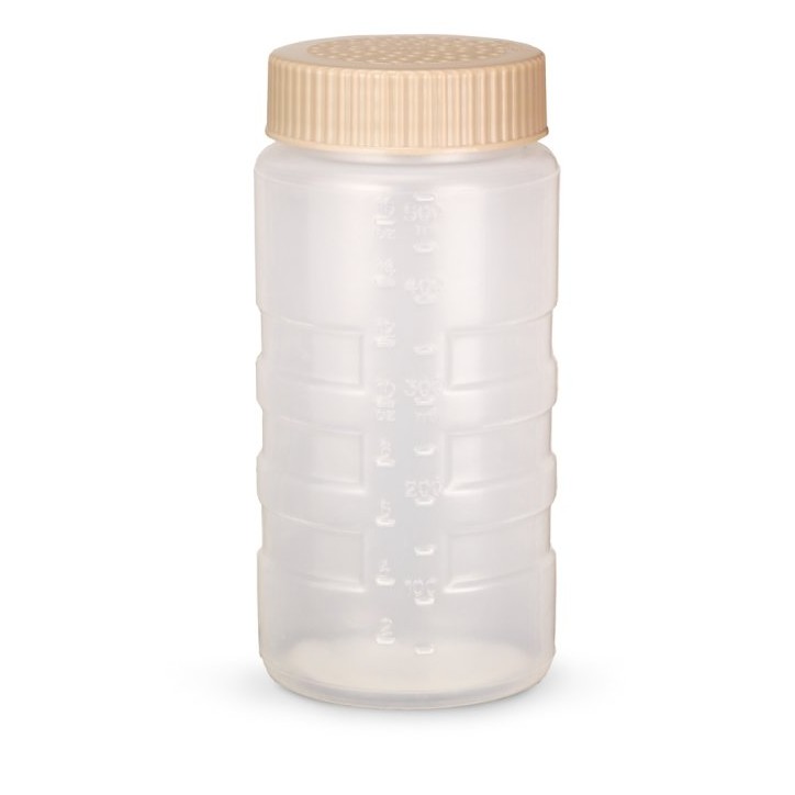 ESPECIERO PP TRANSPARENTE TAPA BEIGE AGUJERO 0 25cm. Ref.4961-1332