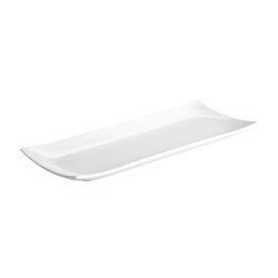 DONG: BANDEJA DE PORCELANA BLANCA 30X13Cm. Ref.B2180