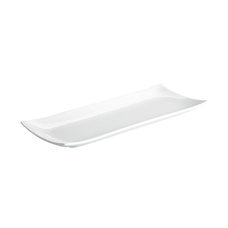 DONG: BANDEJA DE PORCELANA BLANCA 30X13Cm. Ref.B2180