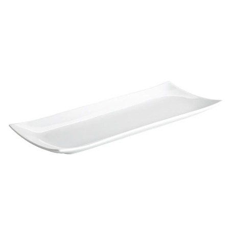 DONG: BANDEJA DE PORCELANA BLANCA 38X15Cm. Ref.B2503