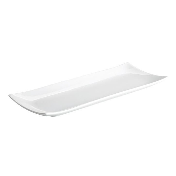 DONG: BANDEJA DE PORCELANA BLANCA 38X15Cm. Ref.B2503