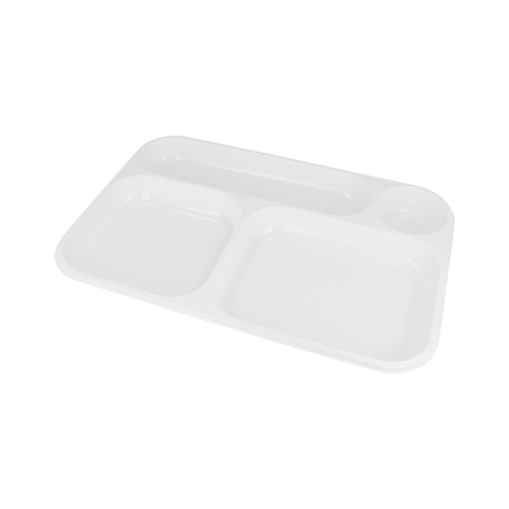 BANDEJAS PARA LLEVAR - 4 COMPARTIMENTOS - 36x24 CM BLANCO PS (100Uds.) Ref.208.76