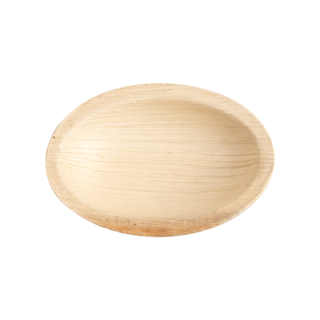 VAJILLA CATERING SERIE NATURA: MINI CUENCO OVAL `ARECA` 9x6Xh1 5cm. (25 Uds.) 100% Ecologico Ref.230.59