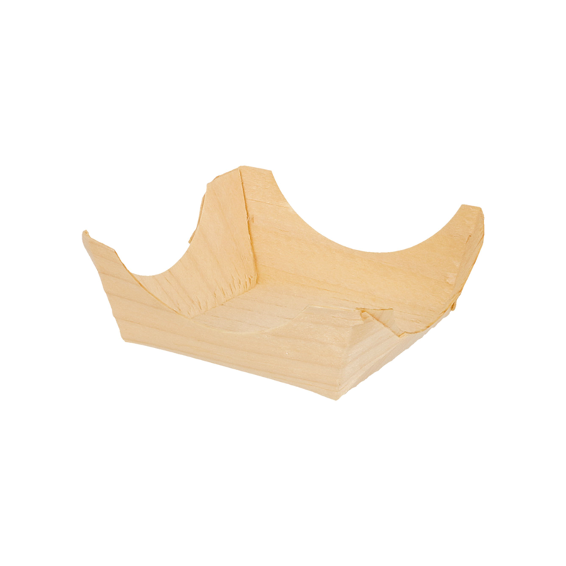 VAJILLA CATERING SERIE NATURA: HOJUELA DE ALAMO 6X6Xh2 5cm. (100uni.) 100% Ecologico Ref.191.86