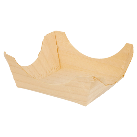 VAJILLA CATERING SERIE NATURA: HOJUELA DE ALAMO 6X6Xh2 5cm. (100uni.) 100% Ecologico Ref.191.86