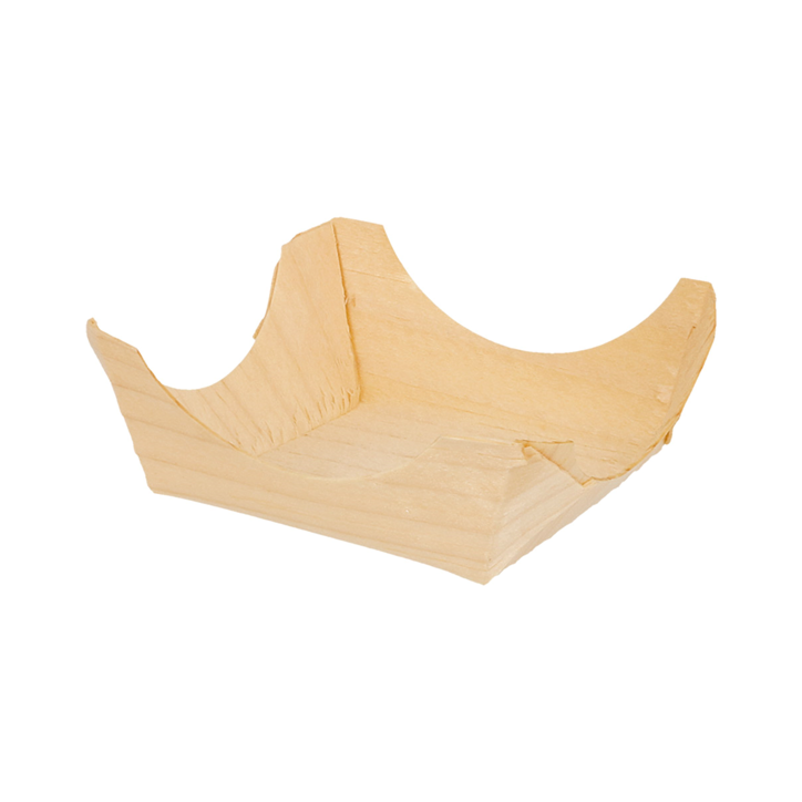 VAJILLA CATERING SERIE NATURA: HOJUELA DE ALAMO 6X6Xh2 5cm. (100uni.) 100% Ecologico Ref.191.86