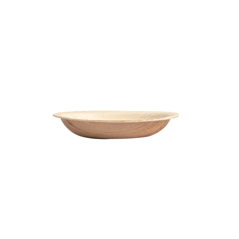VAJILLA CATERING SERIE NATURA: MINI CUENCO OVAL `ARECA` 9x6Xh1 5cm. (25 Uds.) 100% Ecologico Ref.230.59