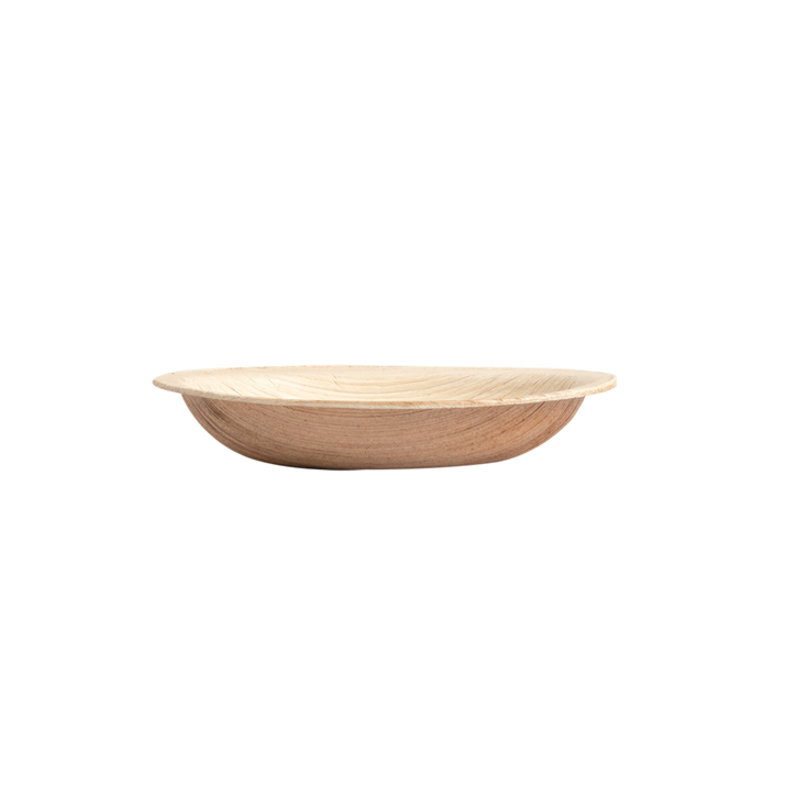VAJILLA CATERING SERIE NATURA: MINI CUENCO OVAL `ARECA` 9x6Xh1 5cm. (25 Uds.) 100% Ecologico Ref.230.59