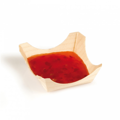 VAJILLA CATERING SERIE NATURA: HOJUELA DE ALAMO 6X6Xh2 5cm. (100uni.) 100% Ecologico Ref.191.86