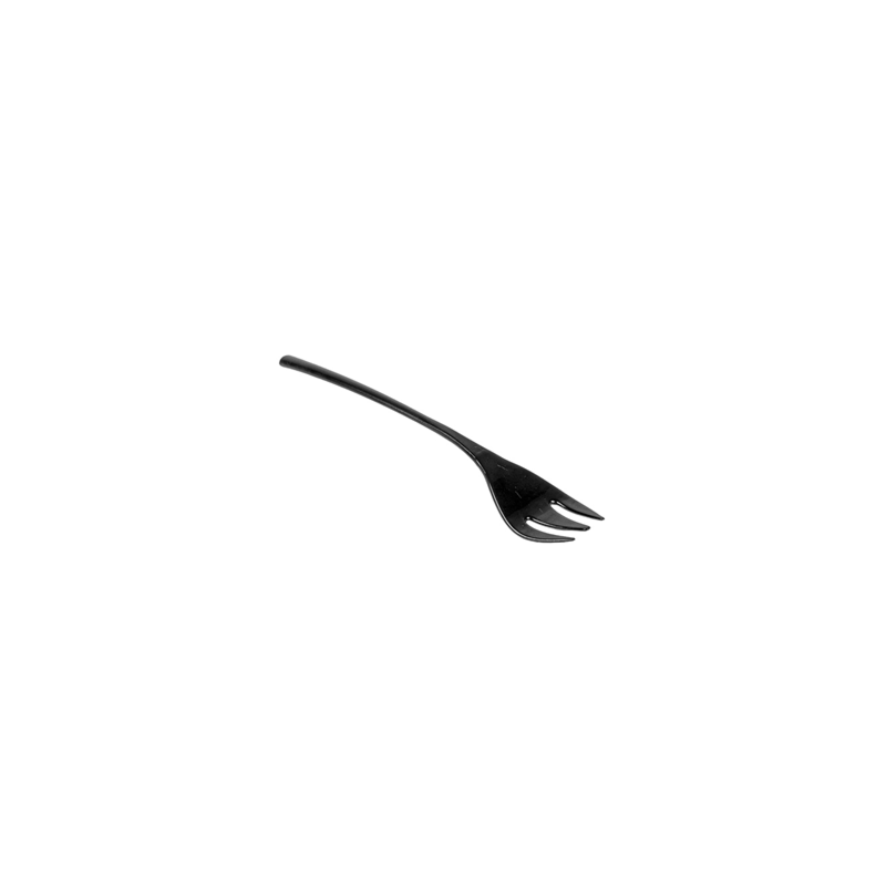 VAJILLA CATERING SERIE REUTILIZABLE: CUBIERTO MINI TENEDOR NEGRO 10cm. (200 Uds.) Ref.140.60
