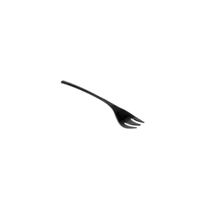 VAJILLA CATERING SERIE REUTILIZABLE: CUBIERTO MINI TENEDOR NEGRO 10cm. (200 Uds.) Ref.140.60