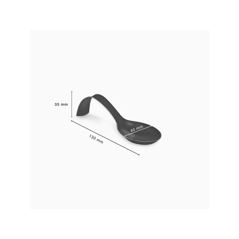 VAJILLA CATERING SERIE REUTILIZABLE: CUCHARA ARCO DE BOCADO NEGRO 12 8X4cm. PS 50 Uds. Ref.5682R